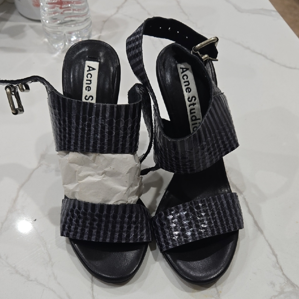 Acne Studios Textured Black Heels